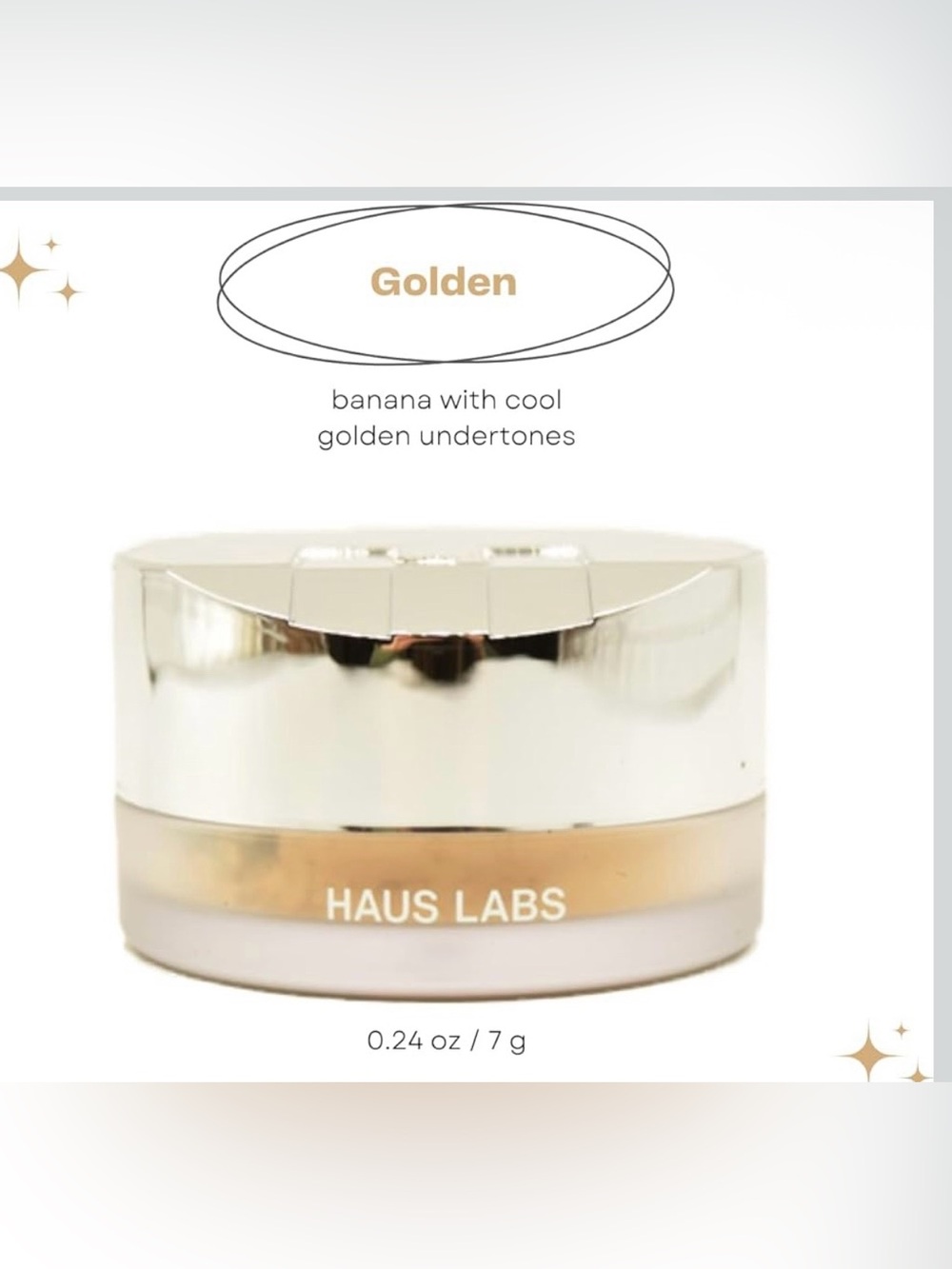 $38 MSRP Haus Labs Bio-Blurring Loose Setting Powder In “Golden” | New In Box
